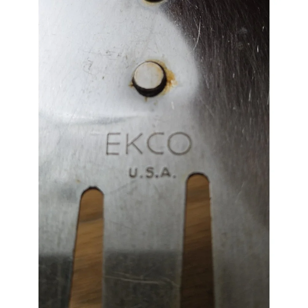 Vintage Ekco Spatula Stainless Steel Angled Slotted 13